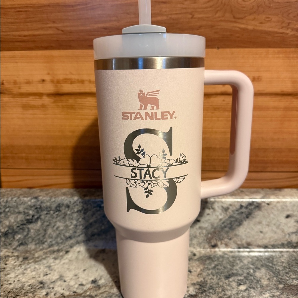 Personalized Rose Quartz Stanley Tumbler